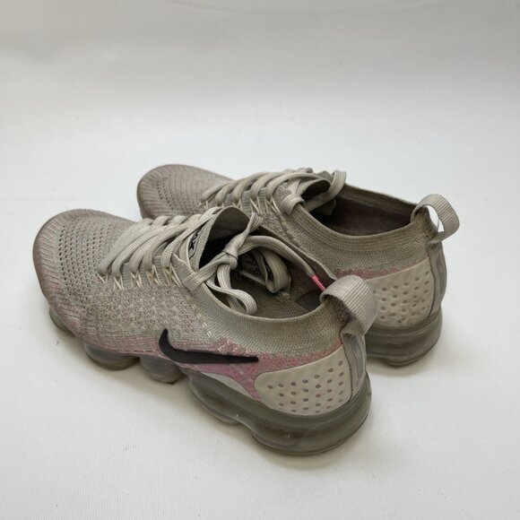Nike Womens Air Vapormax Flyknit 2 White Hydrogen Pink Sz. 7 942843-102 Read - Picture 3 of 16